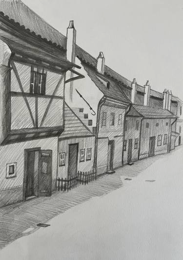 Golden Lane, Prague Drawing